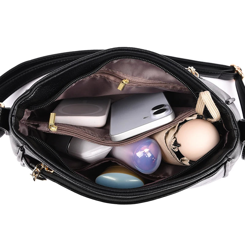 Sac À Main Femme Luxe Cuir Souple — Bandoulière Épaule, Messenger Bag 2025