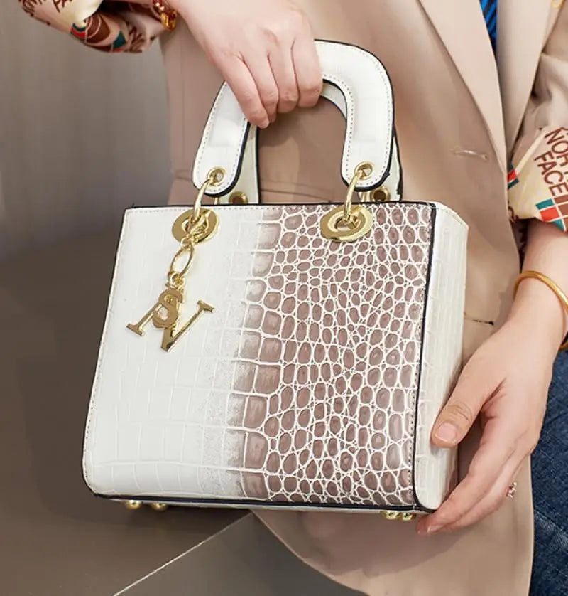 Sac à Main Femme Luxe Cuir Brillant — Bandoulière Messenger, Designer Tendance