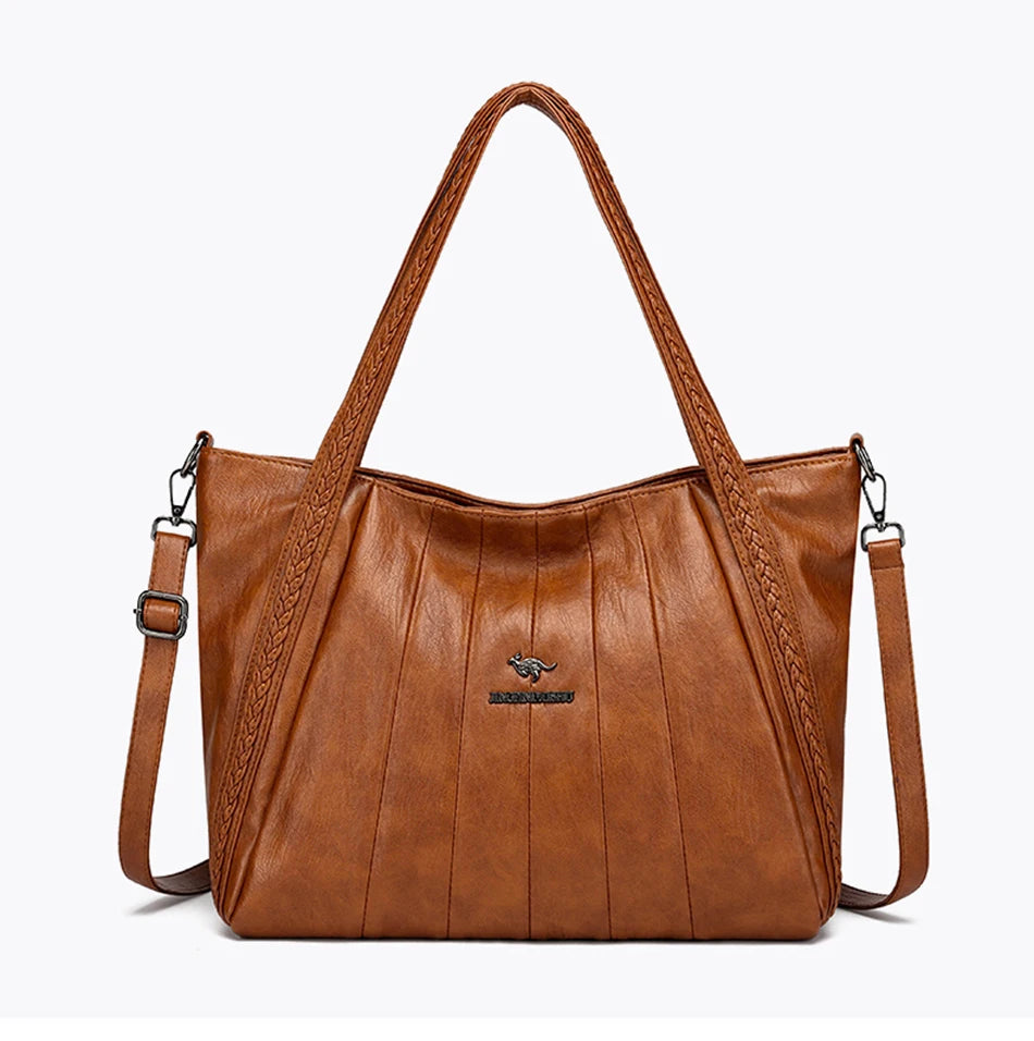 Sac À Main Femme Cuir PU Grande Marque — Tote Casual Élégant, Bandoulière