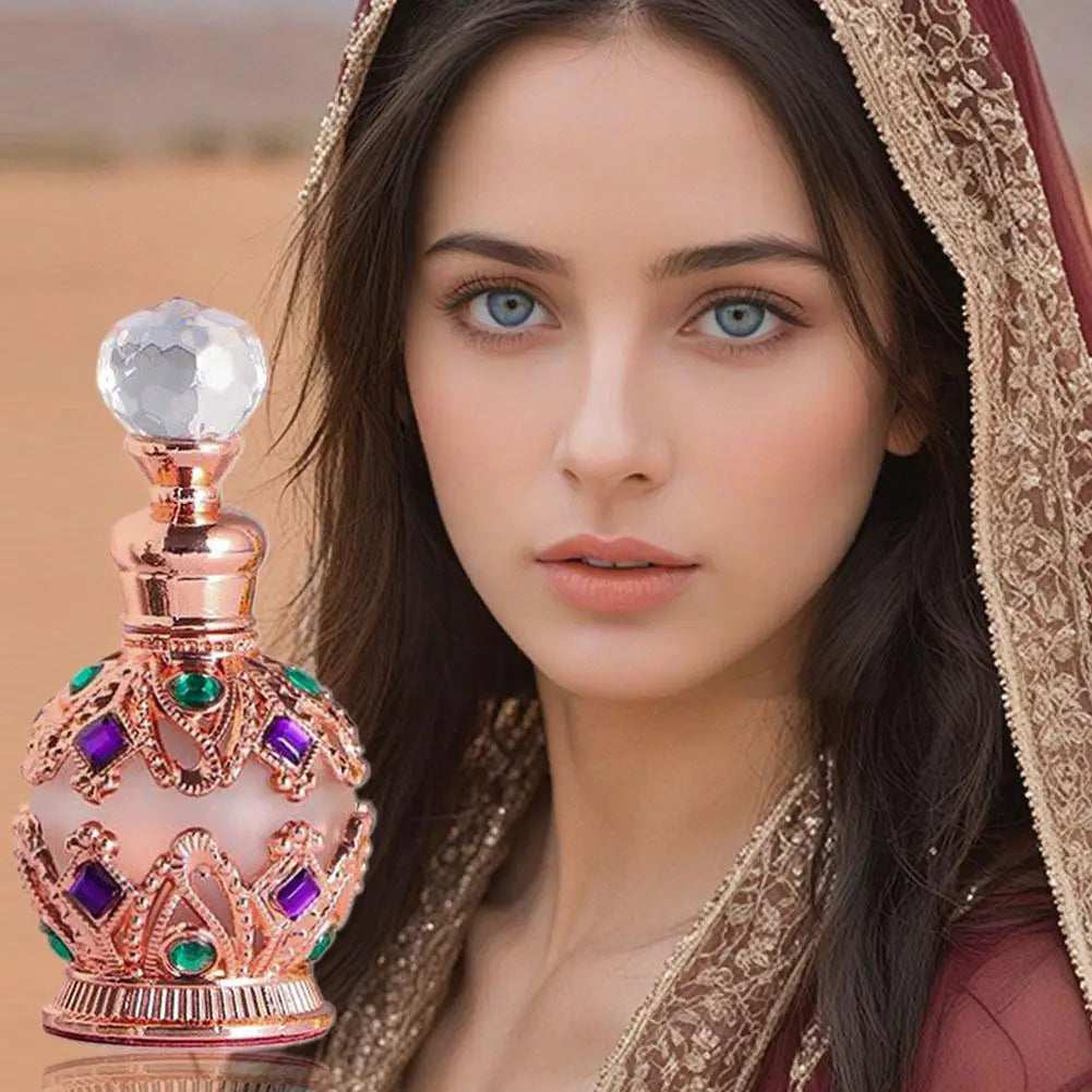 Parfum Arabe Femme 15ml — Bouquet Floral Rose & Jasmin, Phéromones, Longue Durée