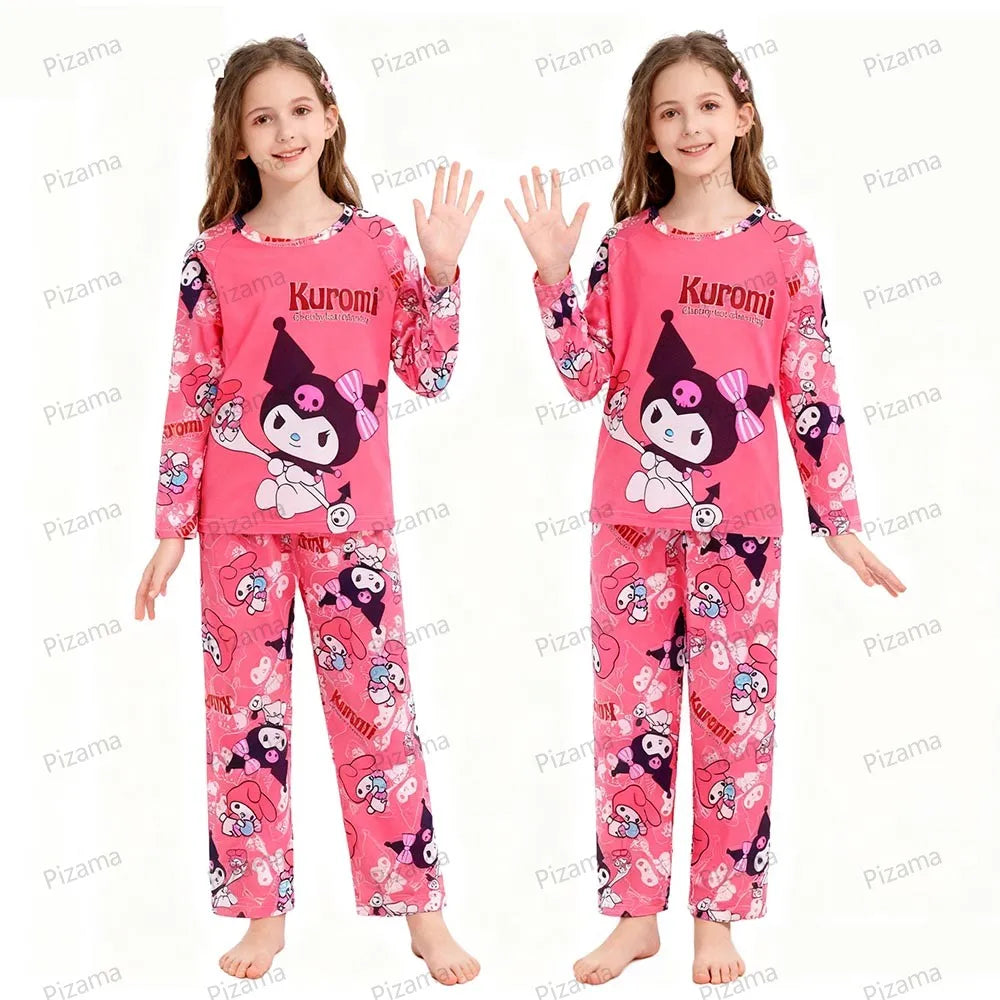 Pyjama Enfant Sanrio Hello Kitty — Manches Longues, Cinnamoroll & Kuromi, Doux