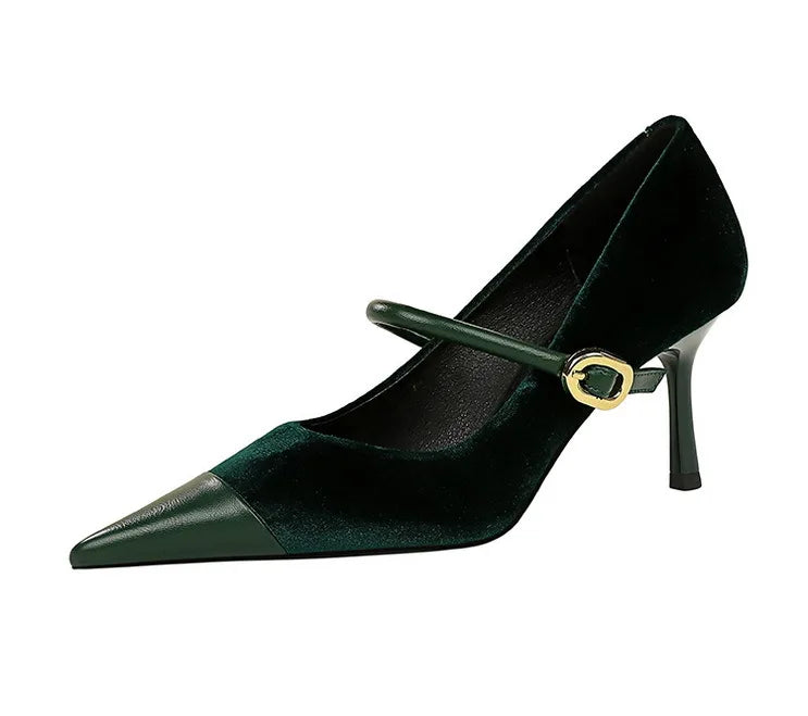 Escarpins Femme Bout Pointu Stiletto BIGTREE — Suède, 7cm 10cm, Grande Taille 43