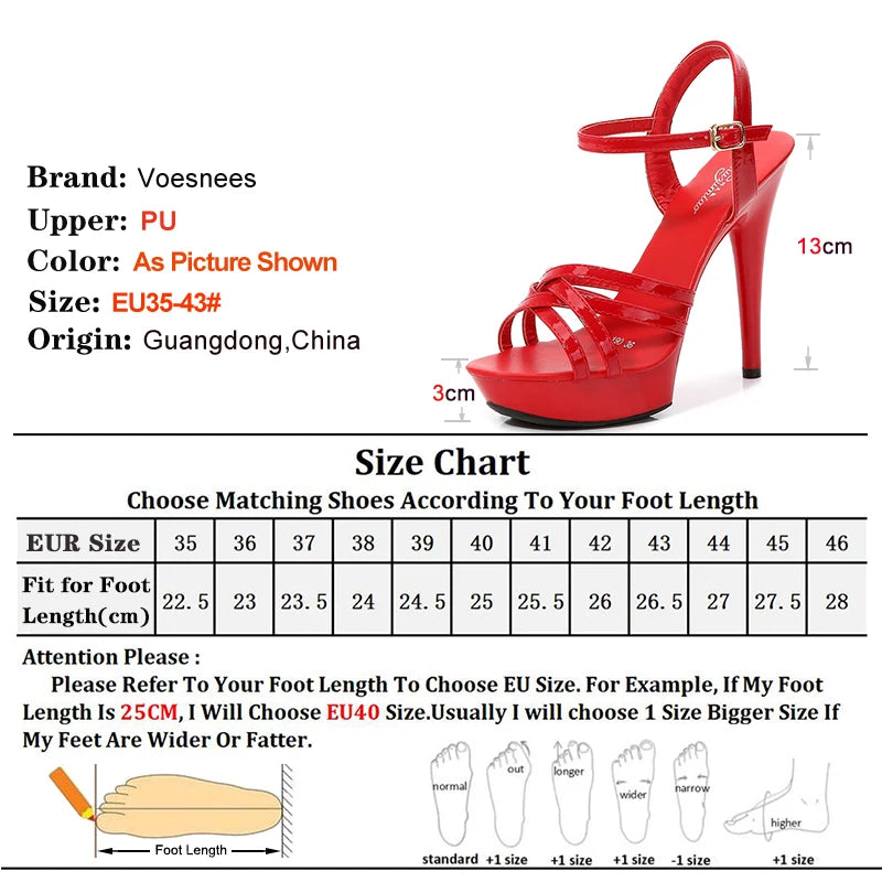 Escarpins Femme Talon Haut 13cm Sexy — Talon Fin, Soirée, Pole Dance, Tendance 2024
