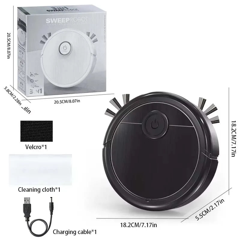 Aspirateur Robot 3-en-1 Intelligent — Aspiration 6000Pa, Lavage, Navigation Laser, Poils d'Animaux