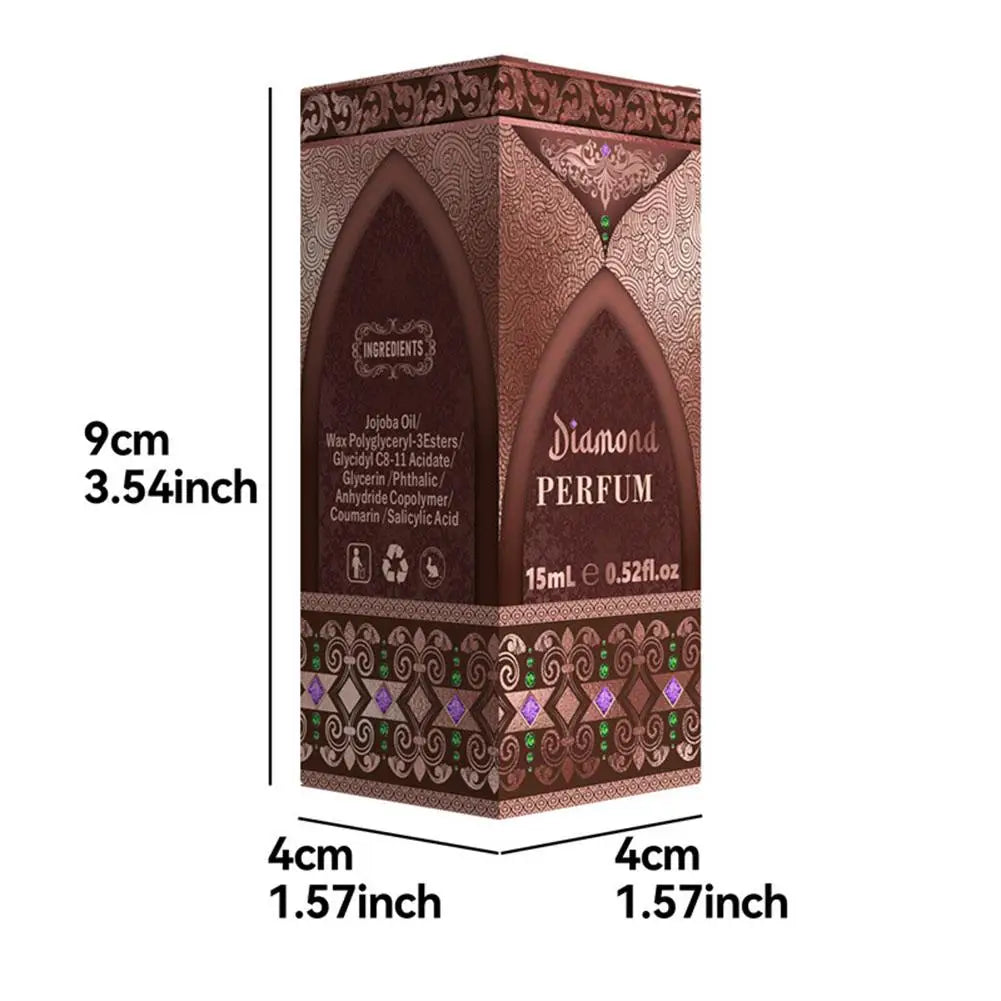 Parfum Arabe Femme 15ml — Bouquet Floral Rose & Jasmin, Phéromones, Longue Durée