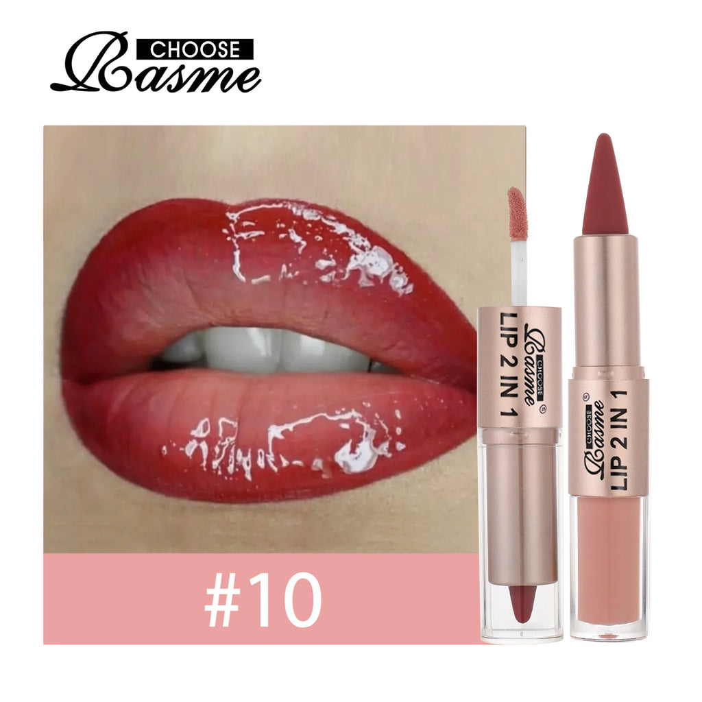 Crayon Contour Lèvres 2en1 Dégradé — Lip Liner Waterproof Mat & Gloss Miroir