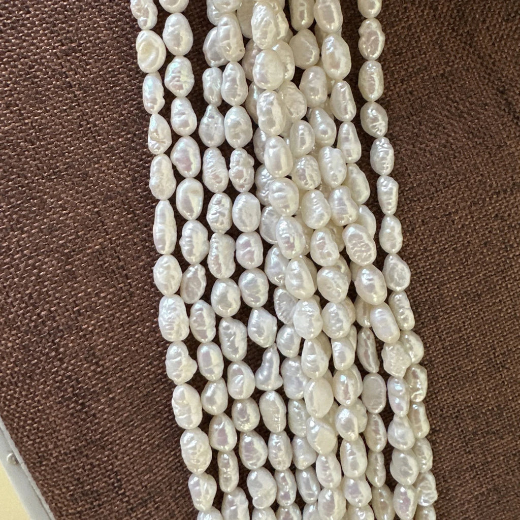 Perles Naturelles Baroque Eau Douce 4.5-5.5mm — Semi-Finies, DIY Collier & Bracelet