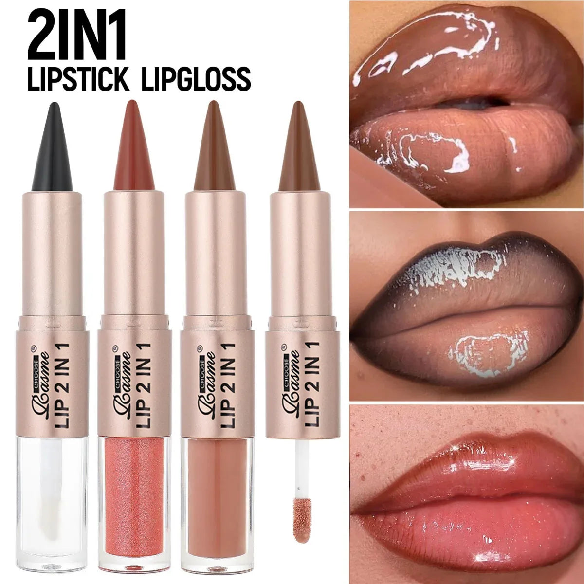 Crayon Contour Lèvres 2en1 Dégradé — Lip Liner Waterproof Mat & Gloss Miroir