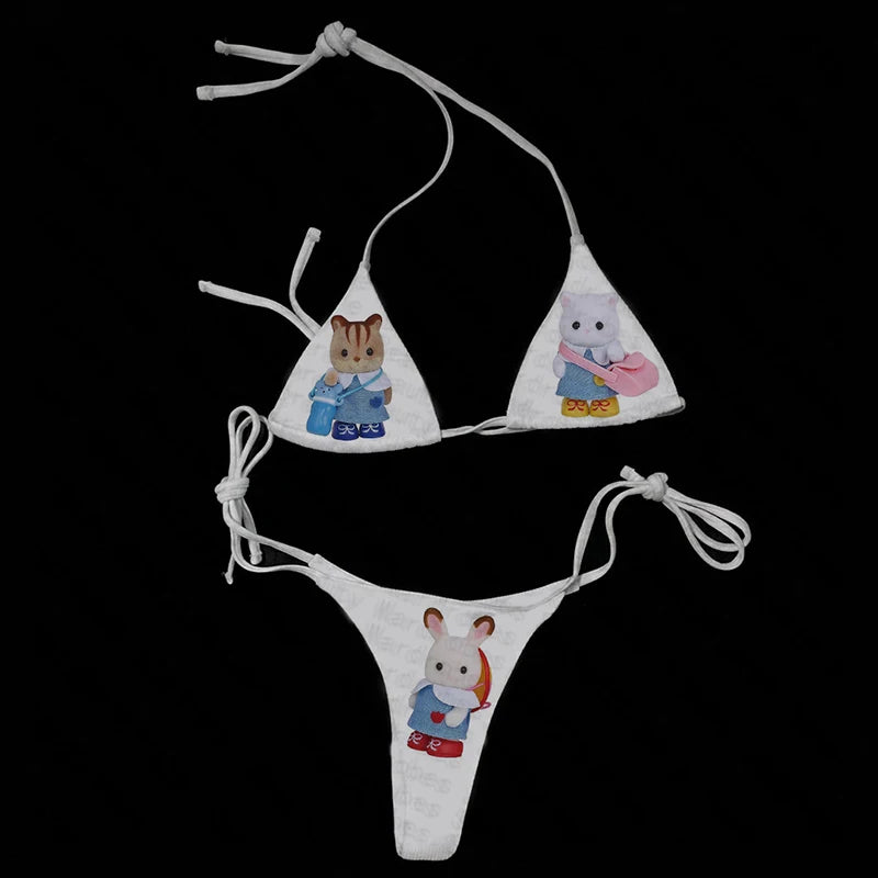 Bikini Deux Pièces Femme Sexy 2024 — Soutien-Gorge Rembourré, String, Maillot de Bain Tendance