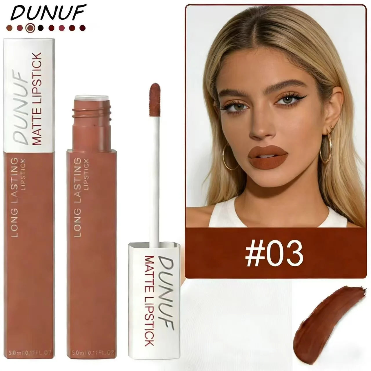 Set 8 Gloss Lèvres Mat Waterproof Longue Tenue — Nude, Rouge, Y2K