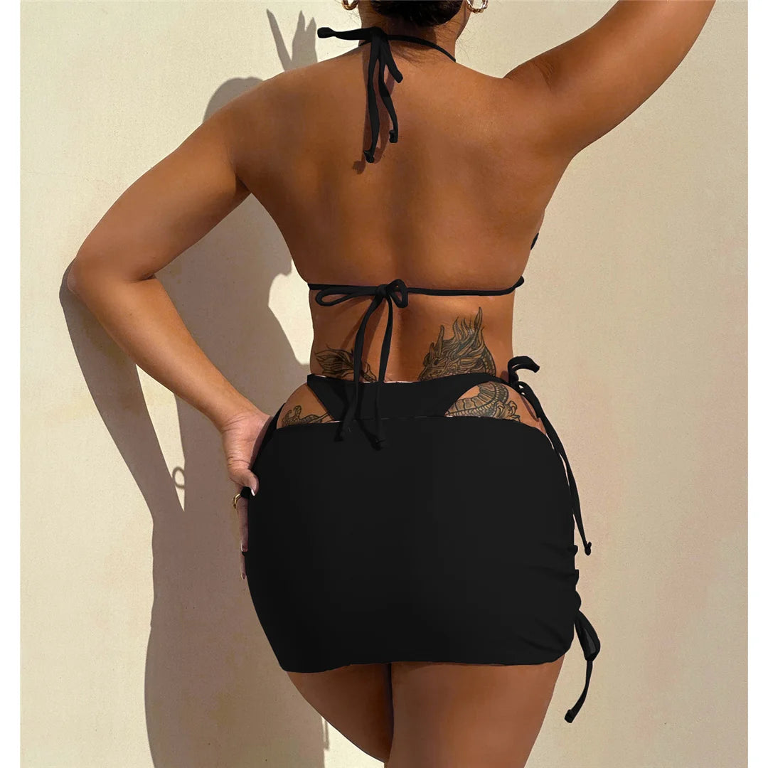 Bikini Léopard Réversible 2 Faces — 3 Pièces XS-XL, Maillot de Bain Femme