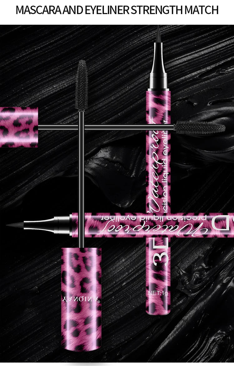 Set Eyeliner Liquide & Mascara 4D YANQINA — Waterproof, Crayon Sourcils, Yeux