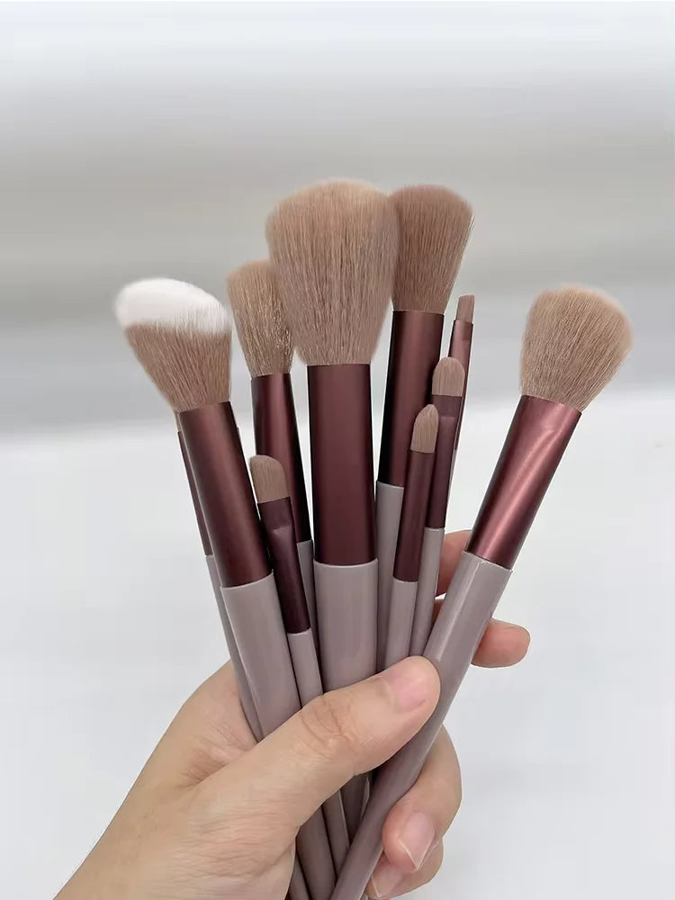 Set Pinceaux Maquillage 13/15 Pièces — Fond de Teint, Fard à Paupières, Blush