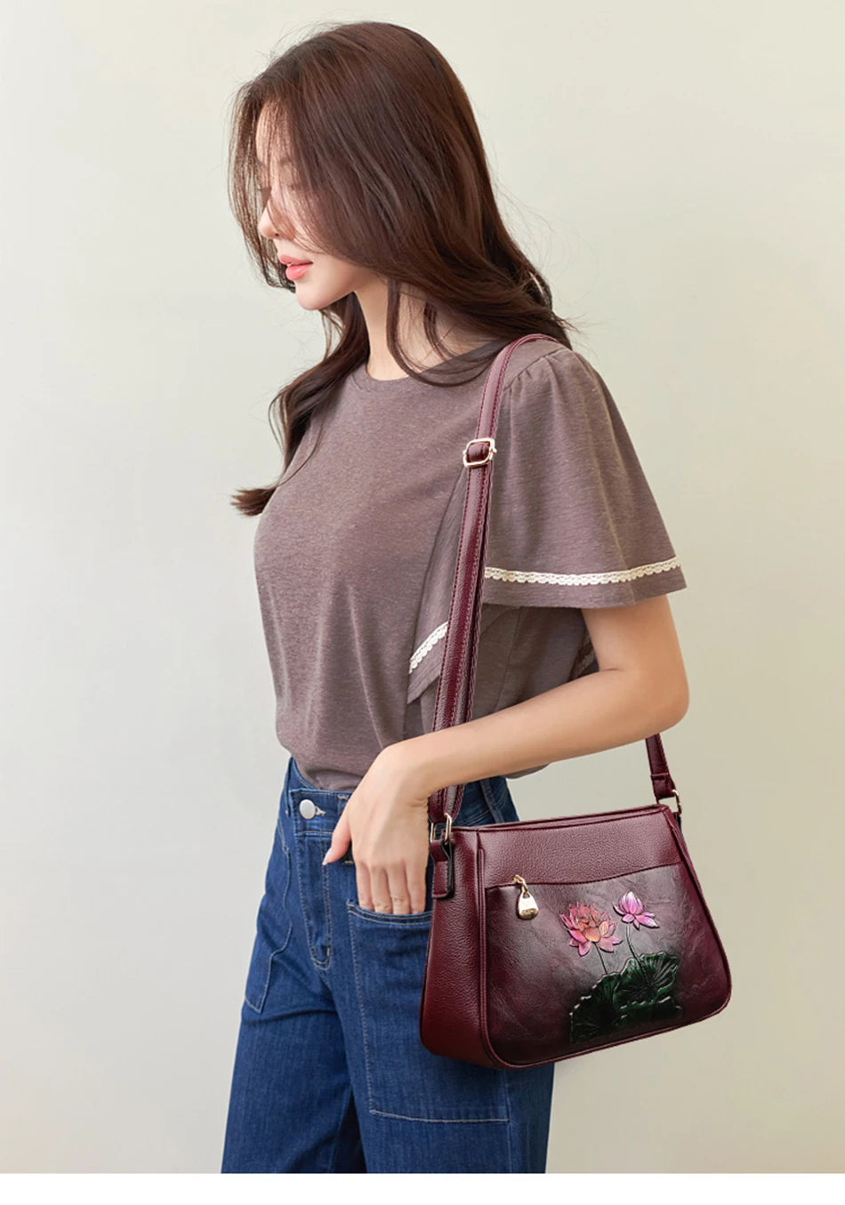 Sac À Main Femme Luxe Cuir Souple — Bandoulière Épaule, Messenger Bag 2025