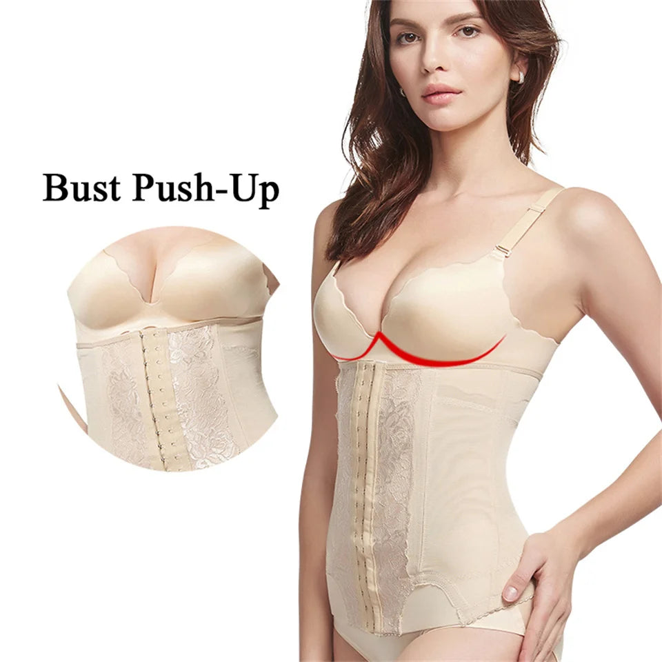 Corset Gainant Brodé en Mesh pour Femme – Gaine Colombienne Ventre Plat