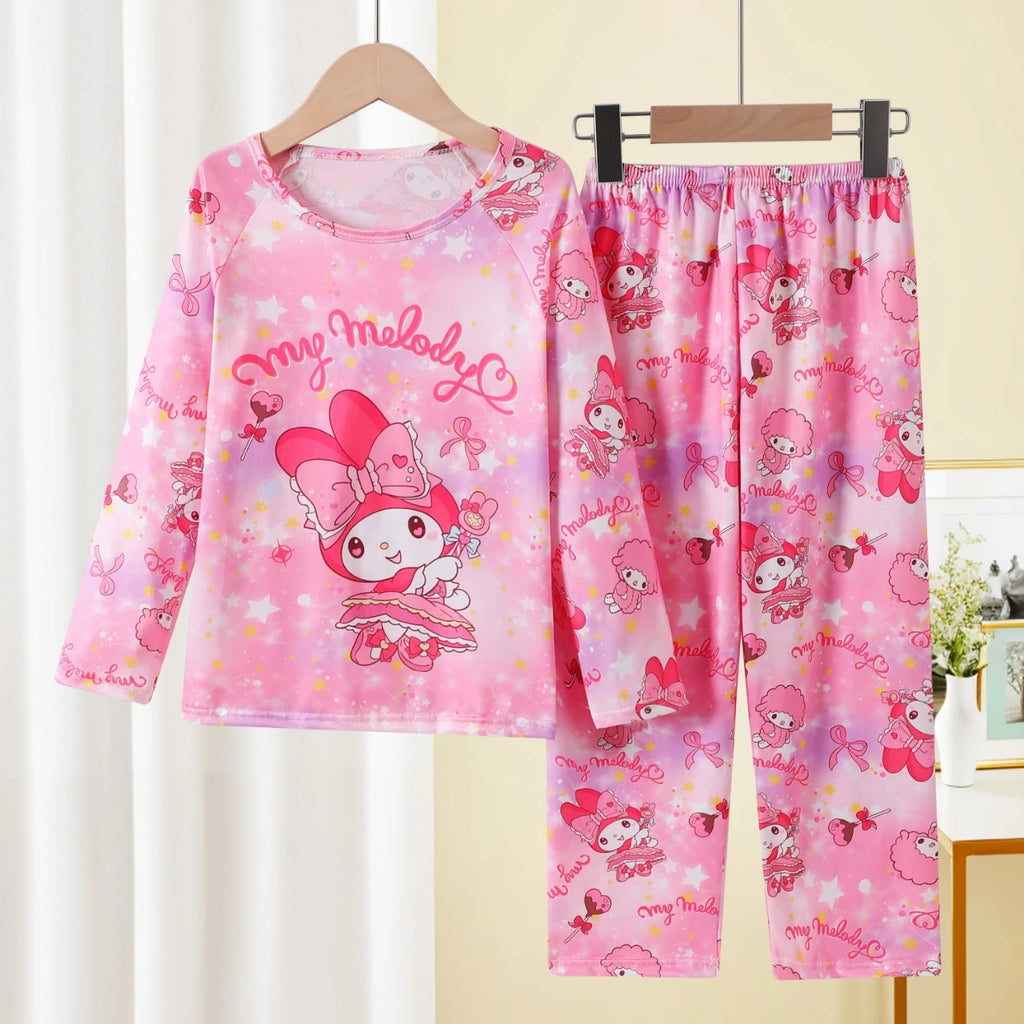 Pyjama Enfant Sanrio Hello Kitty — Manches Longues, Cinnamoroll & Kuromi, Doux