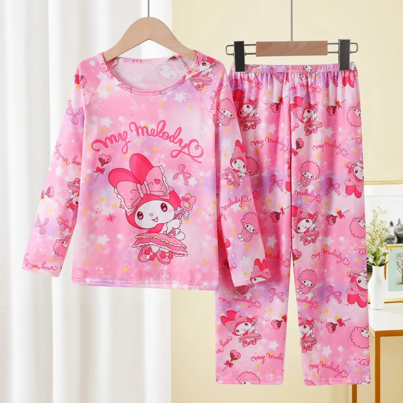 Pyjama Enfant Sanrio Hello Kitty — Manches Longues, Cinnamoroll & Kuromi, Doux