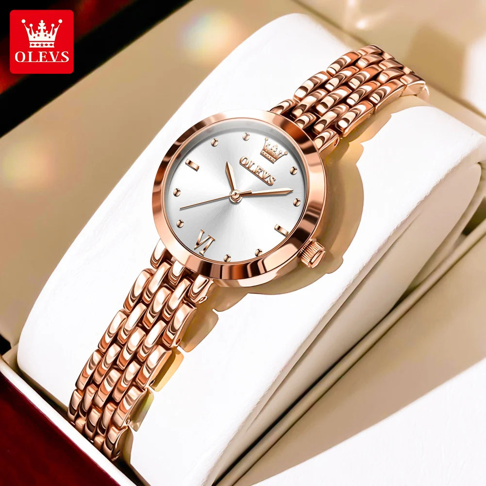 Montre Femme OLEVS 9992 Luxe Or Quartz — Étanche, Élégante, Relojes Para Mujer