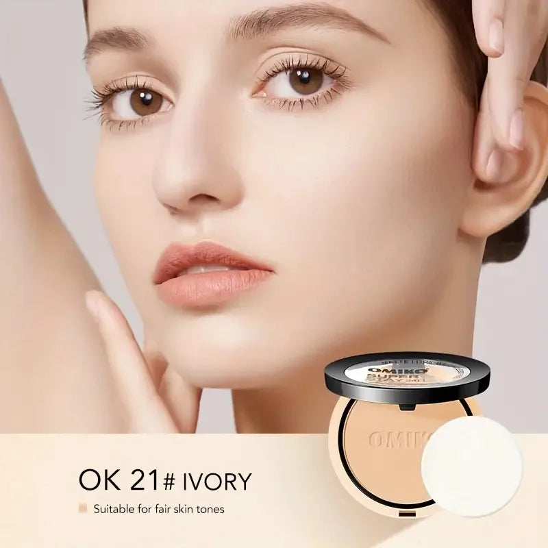Poudre Compacte Waterproof Longue Tenue Full Coverage — Fond de Teint 3 Couleurs