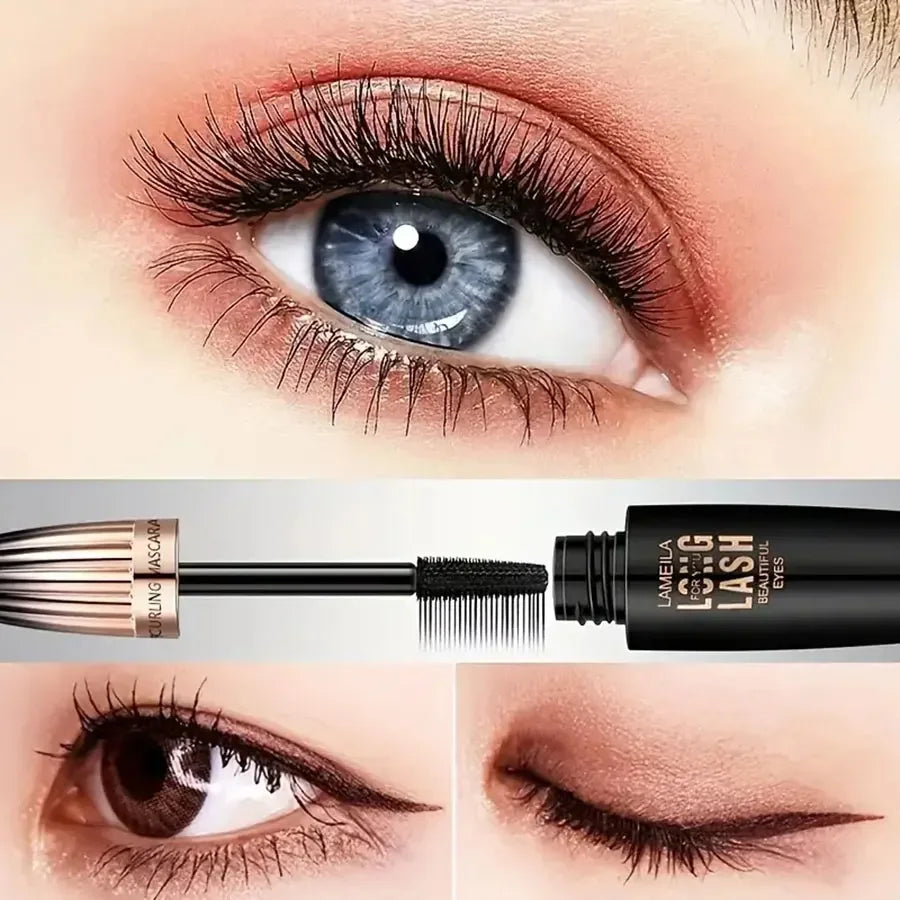 Mascara 4D Waterproof Longue Tenue Courbe Volume — Cils Denses et Allongeants