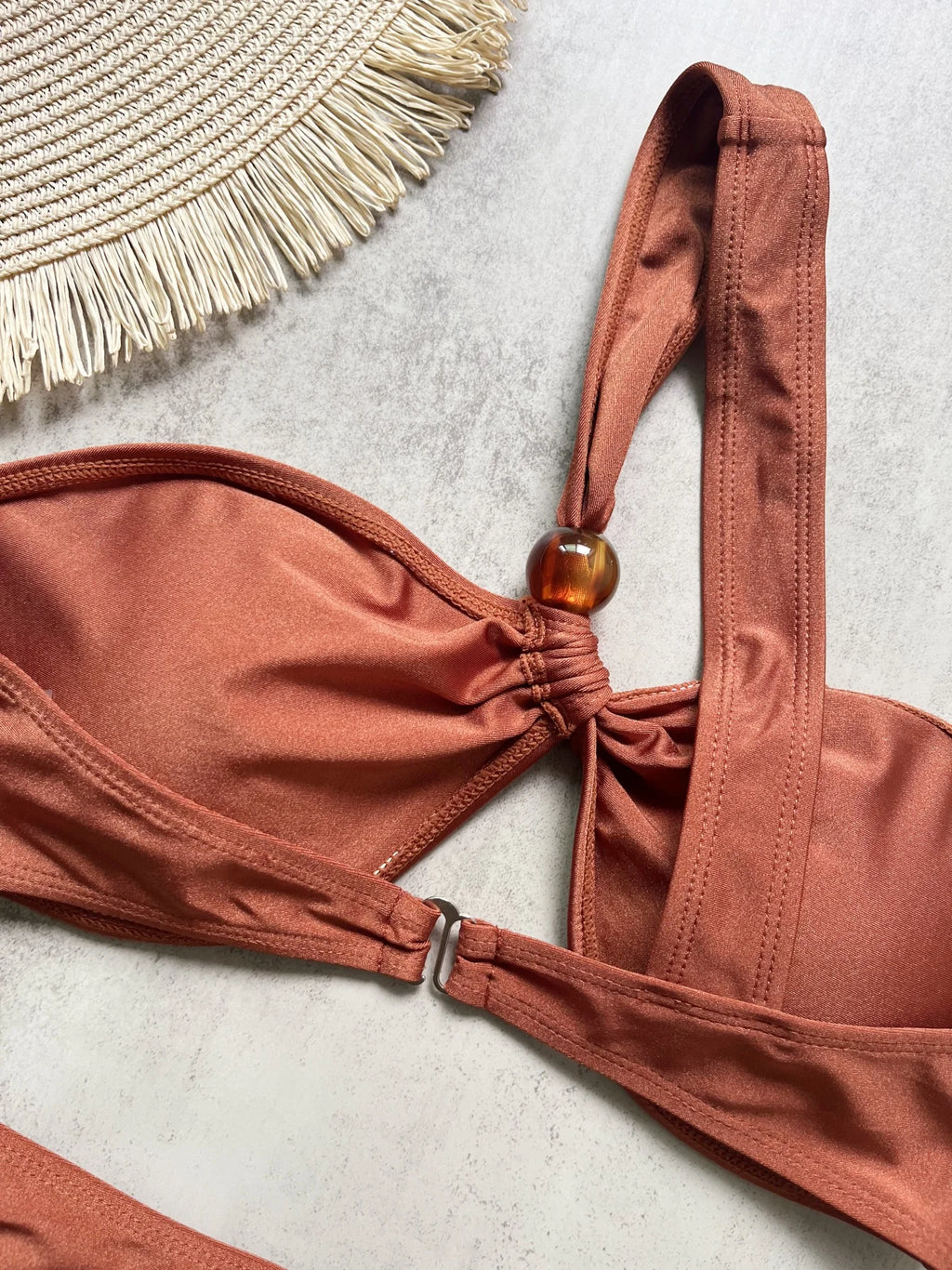 Bikini Taille Haute Filet Brésilien — 2 Pièces Sexy, Maillot de Bain Femme Été