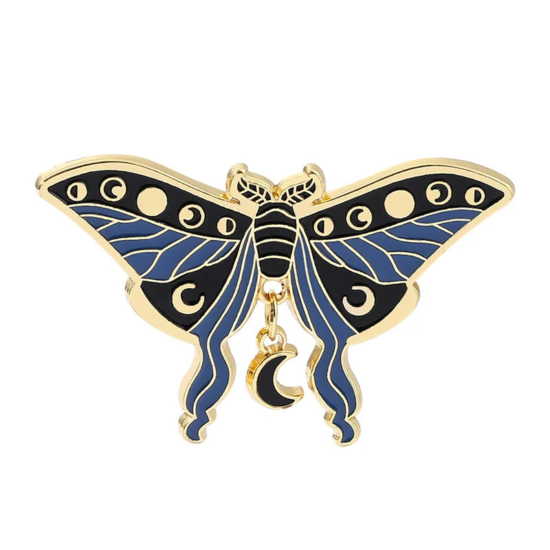 Broche Papillon & Phalène — Insecte Animal, Pin's Badge Revers, Bijou Fantaisie