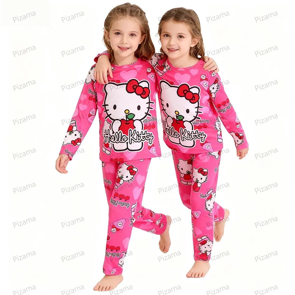 Pyjama Enfant Sanrio Hello Kitty — Manches Longues, Cinnamoroll & Kuromi, Doux