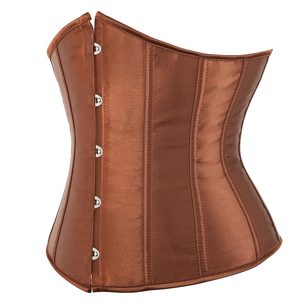 Corset Underbust Gainant Steampunk pour Femme – Laçage Amincissant