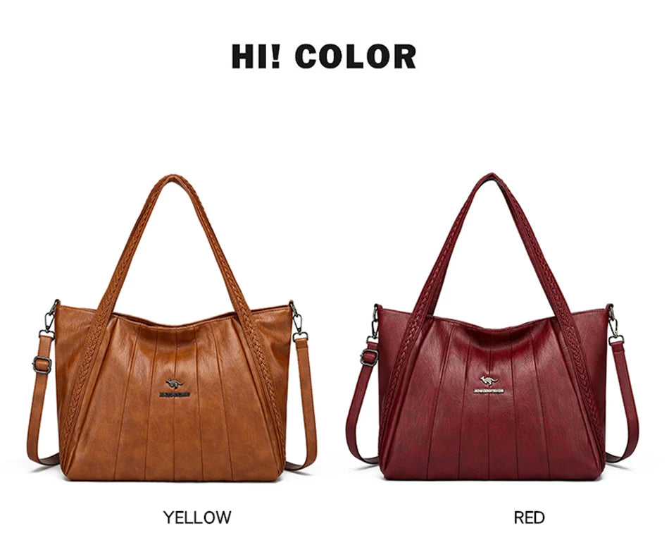 Sac À Main Femme Cuir PU Grande Marque — Tote Casual Élégant, Bandoulière