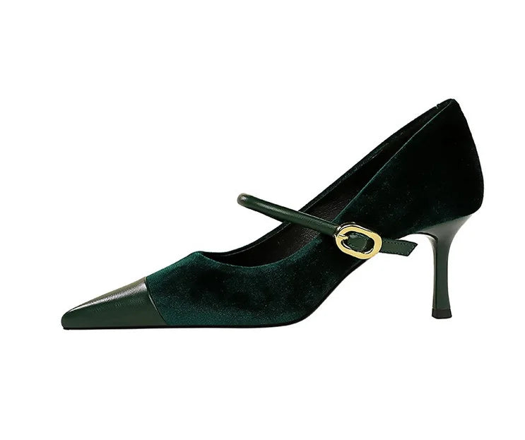 Escarpins Femme Bout Pointu Stiletto BIGTREE — Suède, 7cm 10cm, Grande Taille 43