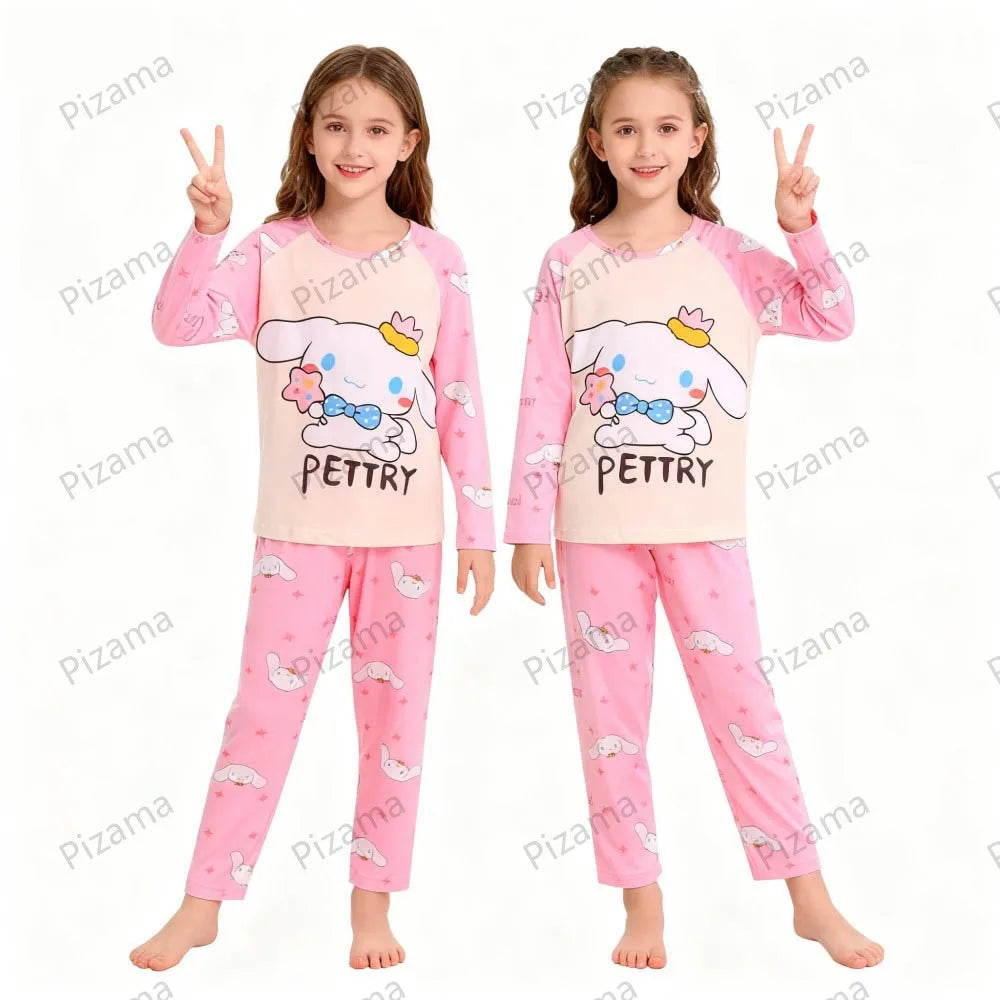 Pyjama Enfant Sanrio Hello Kitty — Manches Longues, Cinnamoroll & Kuromi, Doux