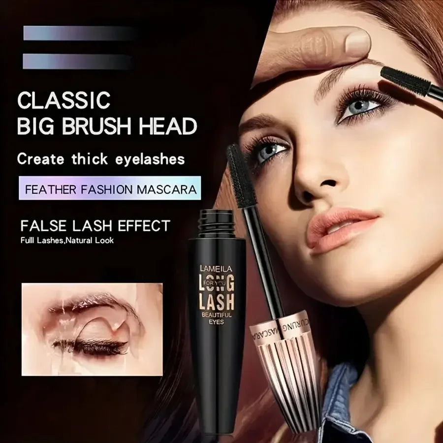Mascara 4D Waterproof Longue Tenue Courbe Volume — Cils Denses et Allongeants