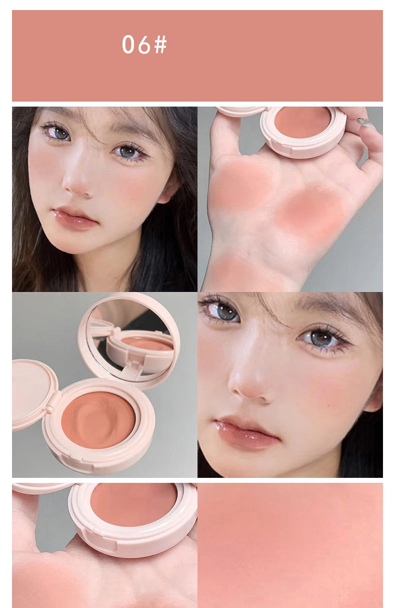 Blush Mousse Rose Fille Palette 4 Couleurs Mat & Pêche — Contouring Visage