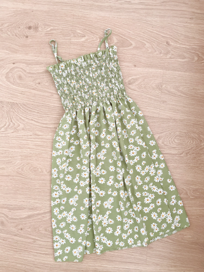 Robe Mini Femme Taille Haute Élastique — Bretelles, Sans Manches, Mousseline Été