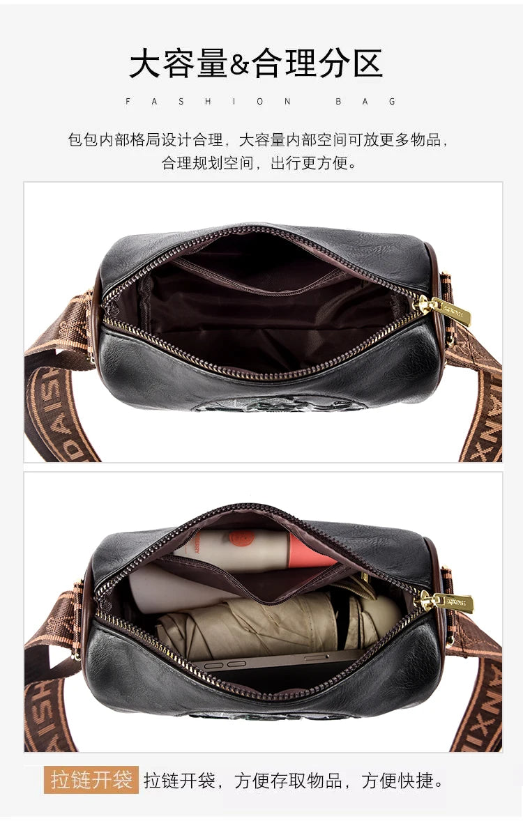 Sac Seau Femme Cuir PU Souple — Tote Casual Grande Capacité, Bandoulière