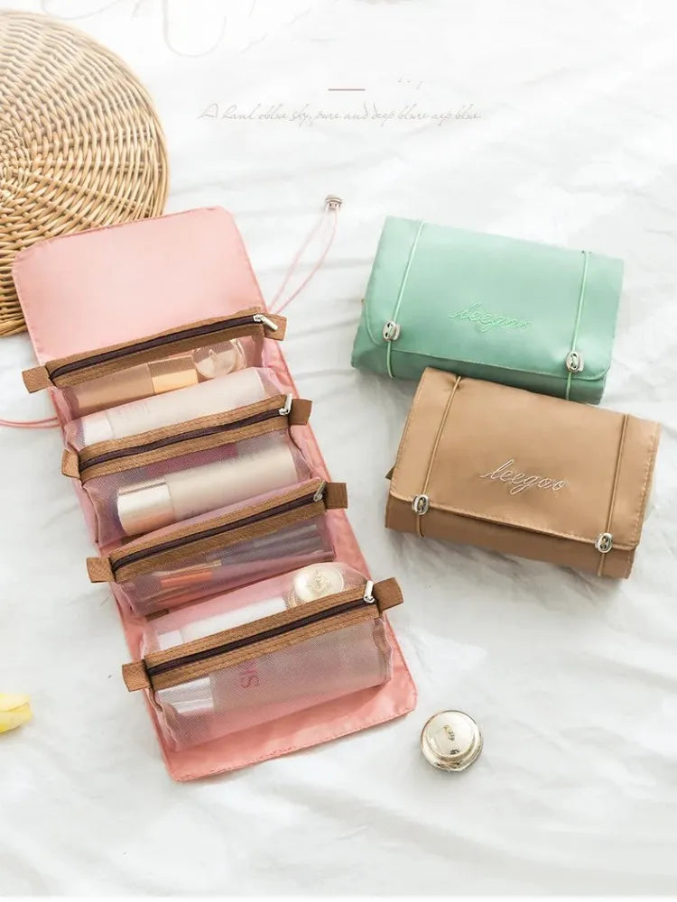 Trousse Cosmétique Détachable 4en1 Grande Capacité Voyage — Pliable