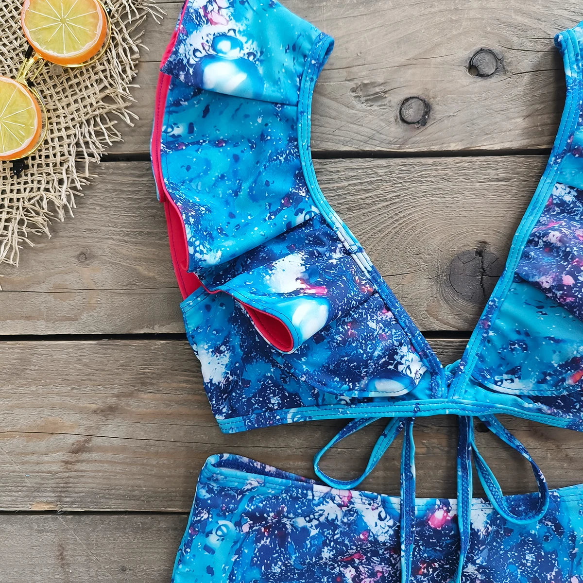 Bikini Taille Haute Bandage Floral 2026 — Volanté, Push Up, Bretelles Brésilien