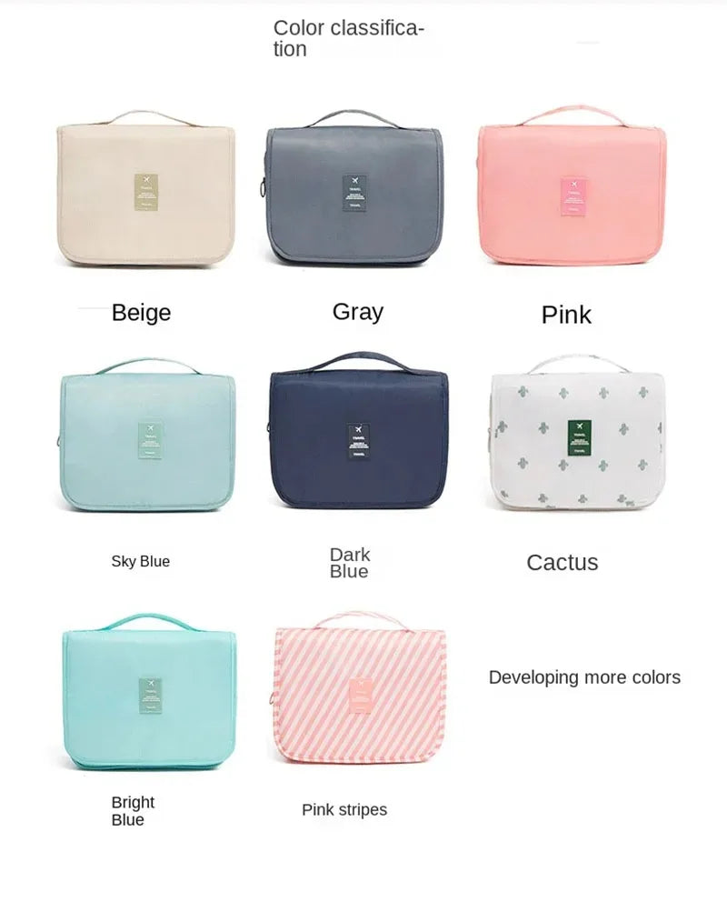Trousse de Maquillage Voyage Imperméable — Organisateur Cosmétiques avec Crochet