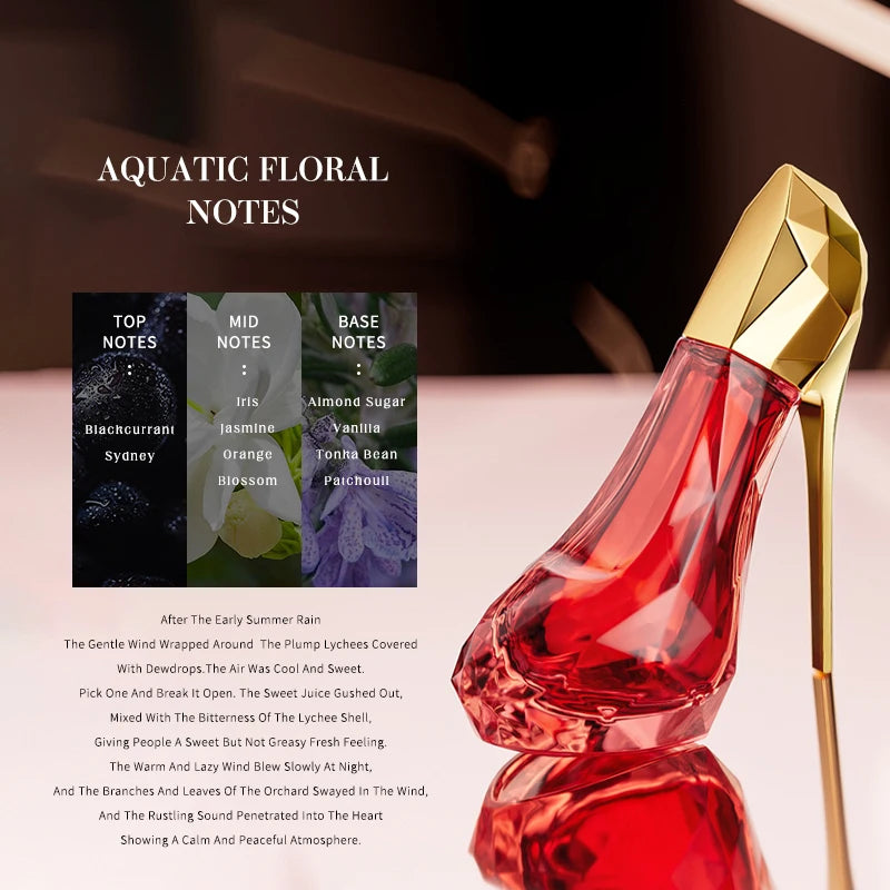 Eau de Parfum Femme Floral 30ml Talon Haut — Longue Durée, Cadeau, Usage Quotidien