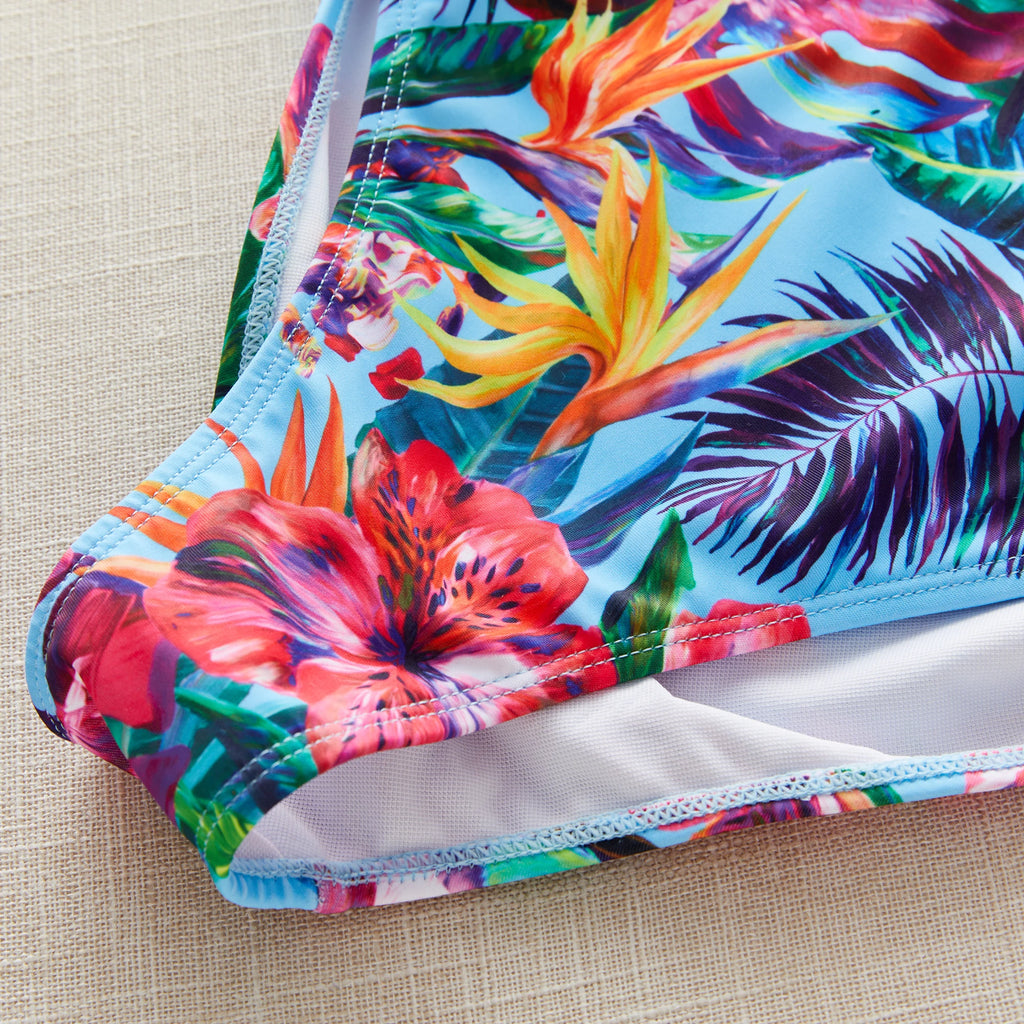 Bikini Taille Haute Bandage Floral 2026 — Volanté, Push Up, Bretelles Brésilien