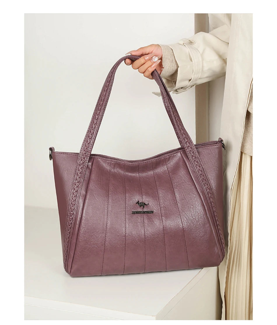 Sac À Main Femme Cuir PU Grande Marque — Tote Casual Élégant, Bandoulière